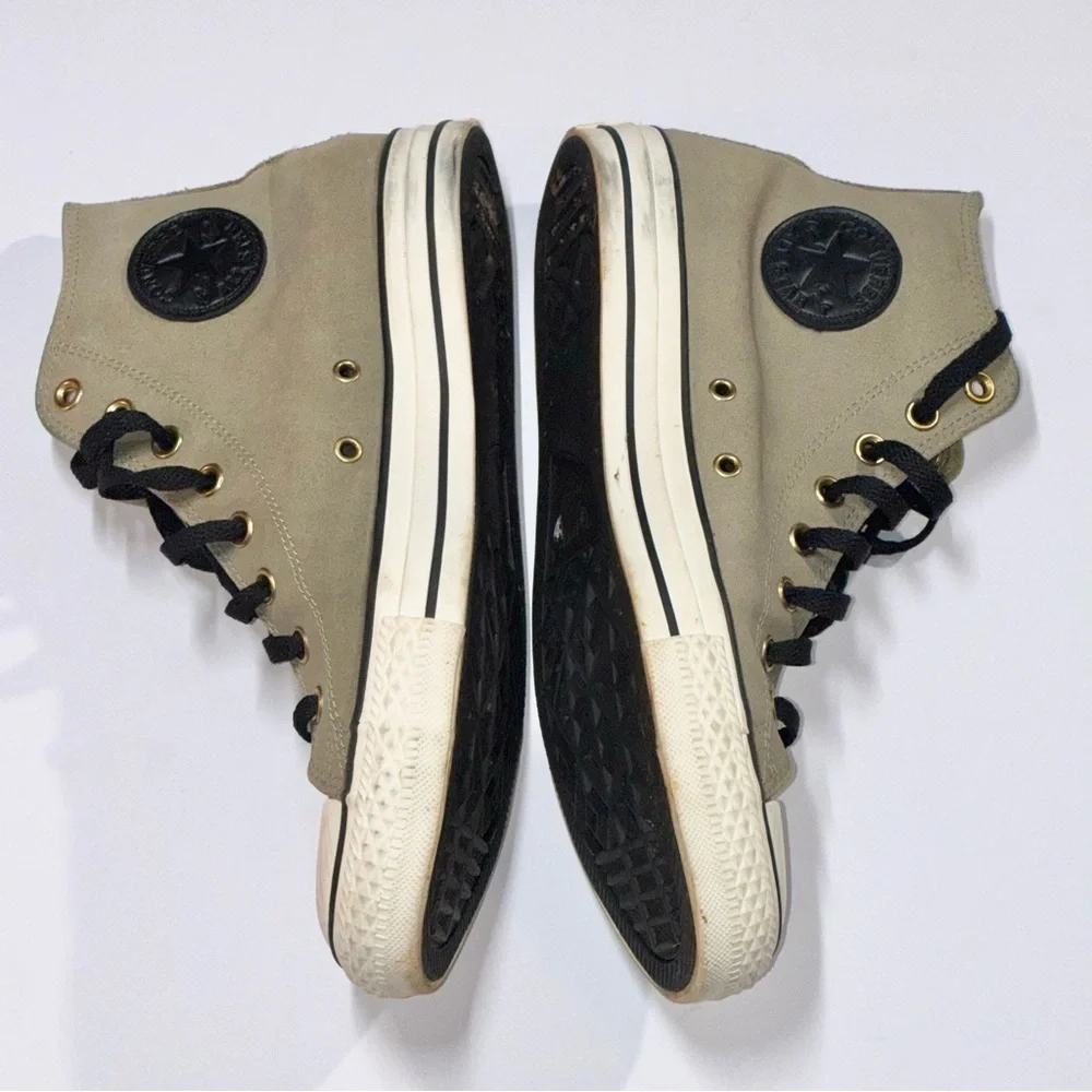 Converse Chuck Taylor Mono Suede High Top Sneakers Women's 11 Men’s 9 Olive - Picture 4 of 11